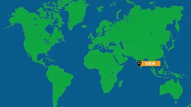 旅游飞机海运线路地图国家连接AE模板视频的预览图